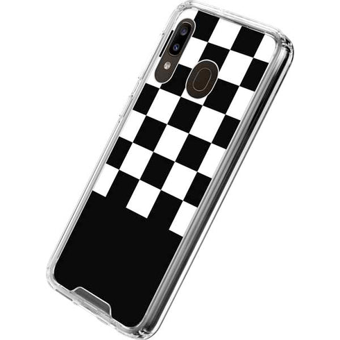 Checkerboard Split Galaxy A30 Clear Case