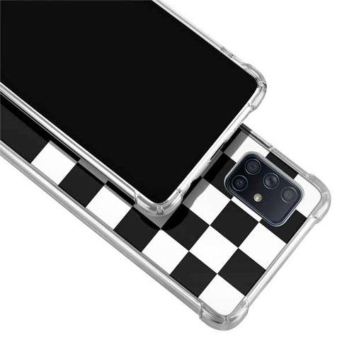 Checkerboard Split Galaxy A71 5G Clear Case