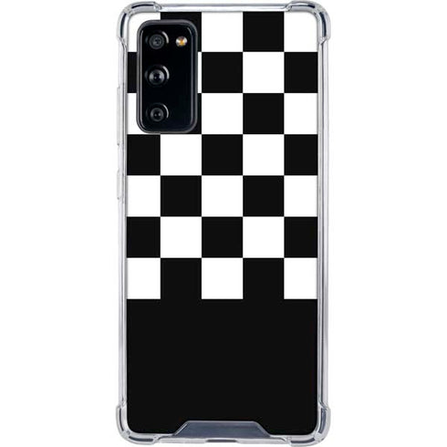 Checkerboard Split Galaxy S20 FE Clear Case