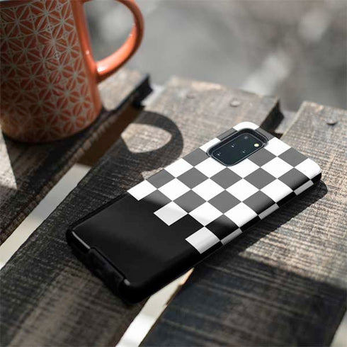 Checkerboard Split Galaxy S20 Plus Pro Case