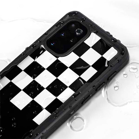 Checkerboard Split Galaxy S20 Plus Waterproof Case