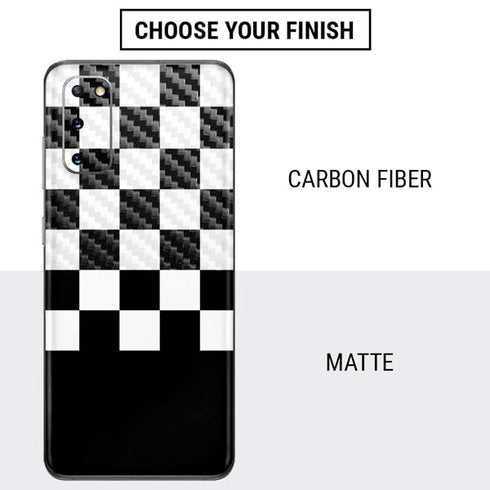 Checkerboard Split Galaxy S20 Skin