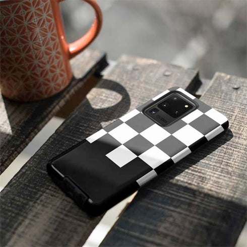 Checkerboard Split Galaxy S20 Ultra 5G Pro Case
