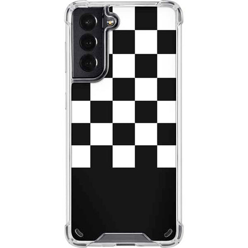 Checkerboard Split Galaxy S21 5G Clear Case
