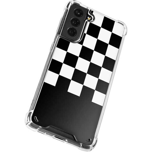 Checkerboard Split Galaxy S21 Plus 5G Clear Case