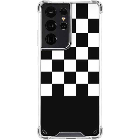 Checkerboard Split Galaxy S21 Ultra 5G Clear Case
