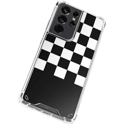 Checkerboard Split Galaxy S21 Ultra 5G Clear Case