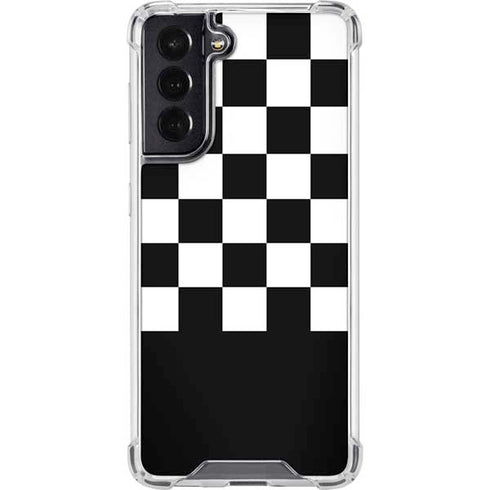 Checkerboard Split Galaxy S22 Clear Case