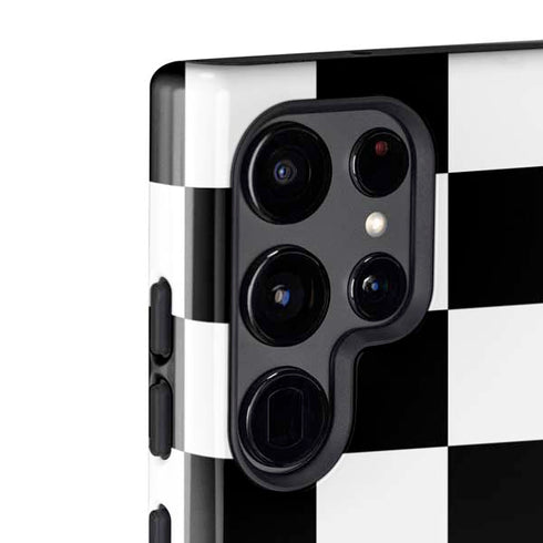 Checkerboard Split Galaxy S22 Ultra Pro Case