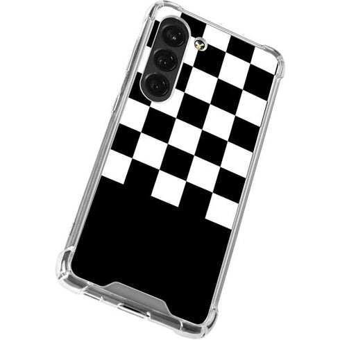 Checkerboard Split Galaxy S23 Clear Case