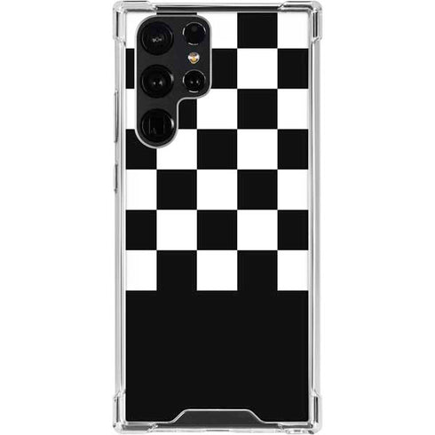 Checkerboard Split Galaxy S24 Ultra Clear Case