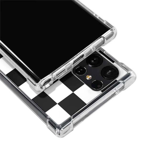 Checkerboard Split Galaxy S24 Ultra Clear Case