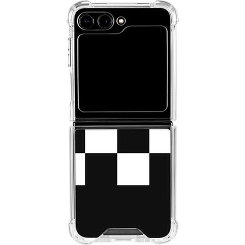 Checkerboard Split Galaxy Z Flip5 5G Clear Case
