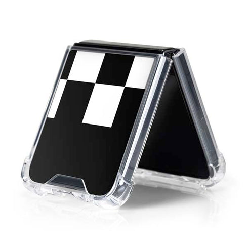 Checkerboard Split Galaxy Z Flip5 5G Clear Case