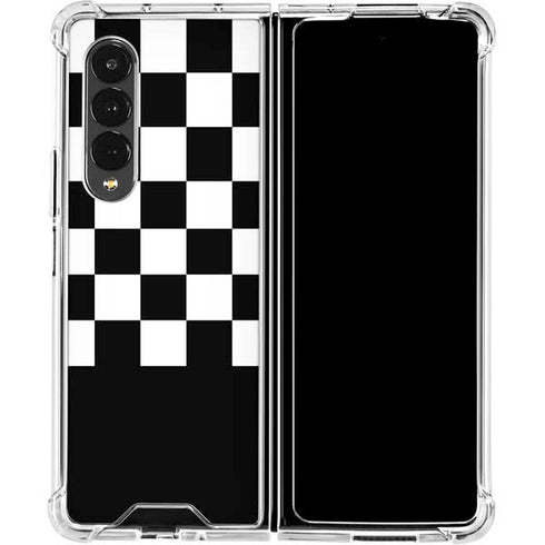 Checkerboard Split Galaxy Z Fold4 5G Clear Case
