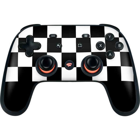 Checkerboard Split Google Stadia Controller Skin