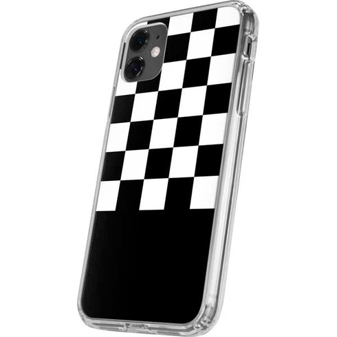Checkerboard Split iPhone 11 Clear Case