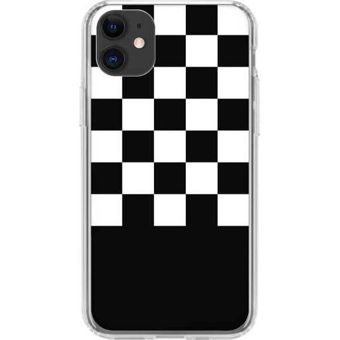 Checkerboard Split iPhone 11 Clear Case