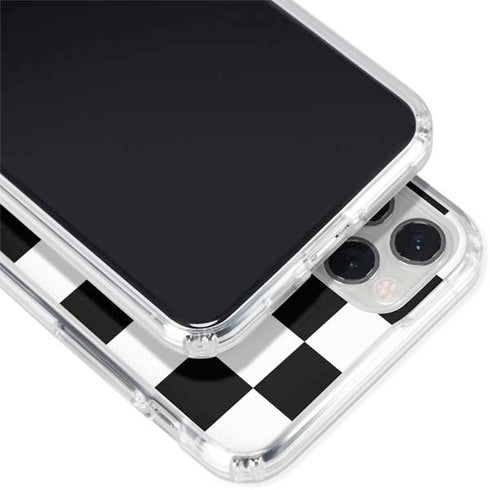 Checkerboard Split iPhone 11 Pro Clear Case