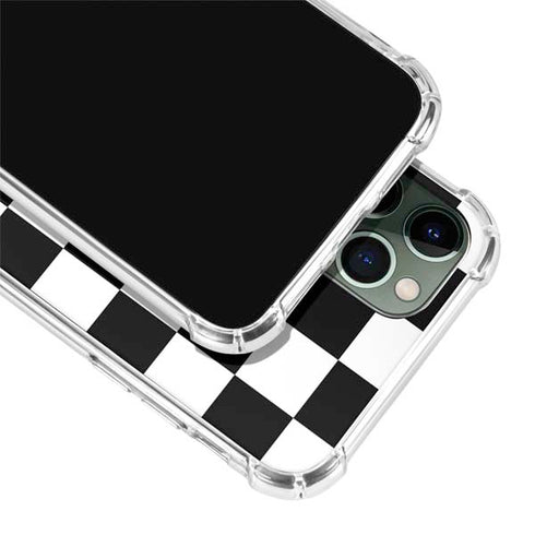Checkerboard Split iPhone 11 Pro Max Clear Case