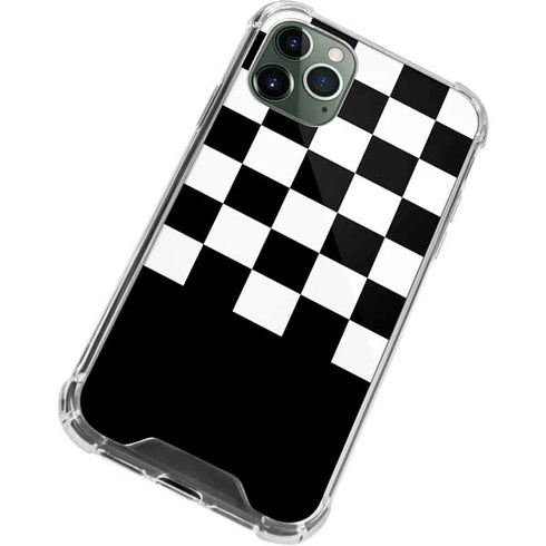 Checkerboard Split iPhone 11 Pro Max Clear Case