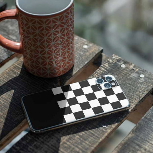 Checkerboard Split iPhone 11 Pro Max Skin