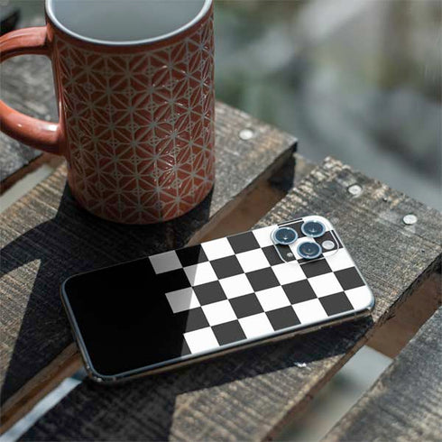 Checkerboard Split iPhone 11 Pro Skin