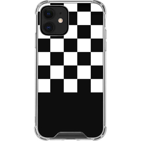 Checkerboard Split iPhone 12 Clear Case