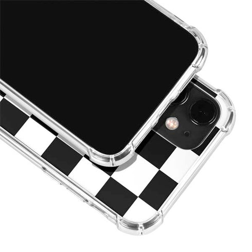 Checkerboard Split iPhone 12 Clear Case