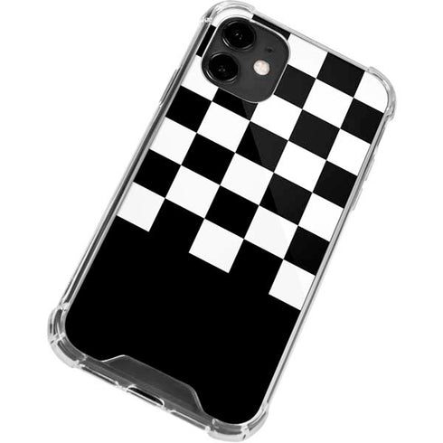 Checkerboard Split iPhone 12 Clear Case