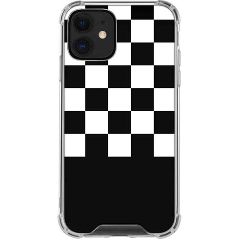 Checkerboard Split iPhone 12 Mini Clear Case