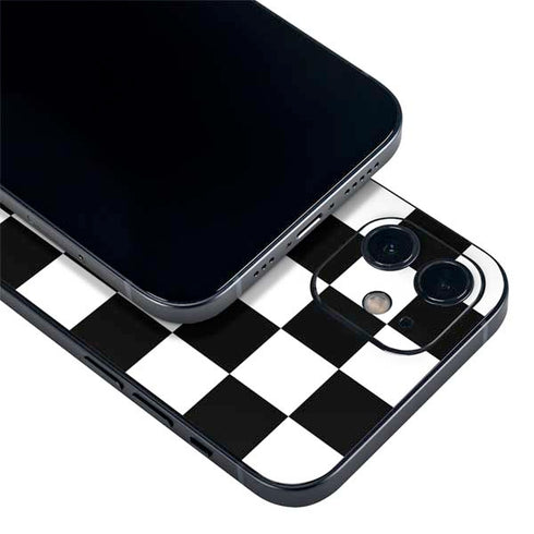 Checkerboard Split iPhone 12 Mini Skin