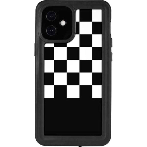 Checkerboard Split iPhone 12 Mini Waterproof Case