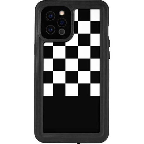 Checkerboard Split iPhone 12 Pro Max Waterproof Case