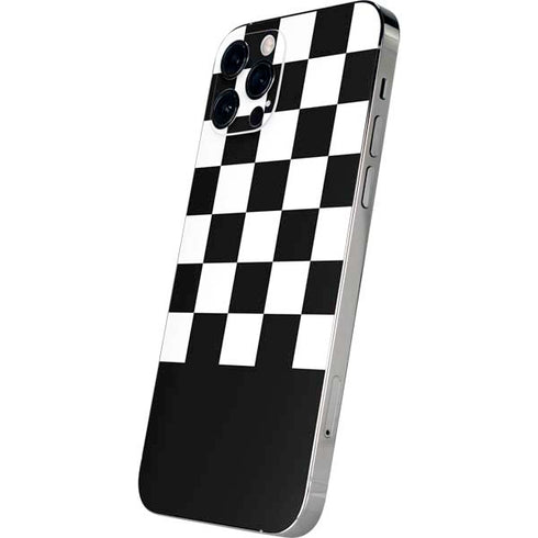 Checkerboard Split iPhone 12 Pro Skin