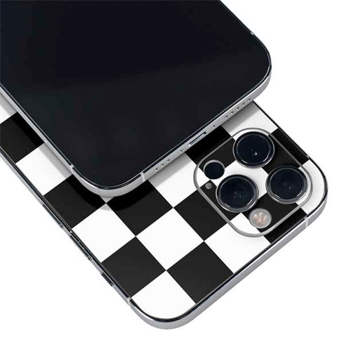 Checkerboard Split iPhone 12 Pro Skin