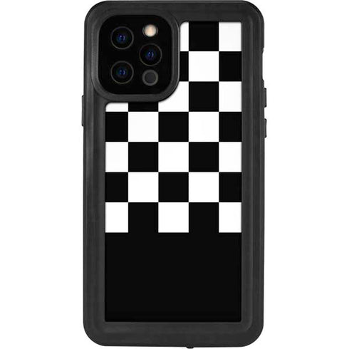 Checkerboard Split iPhone 12 Pro Waterproof Case