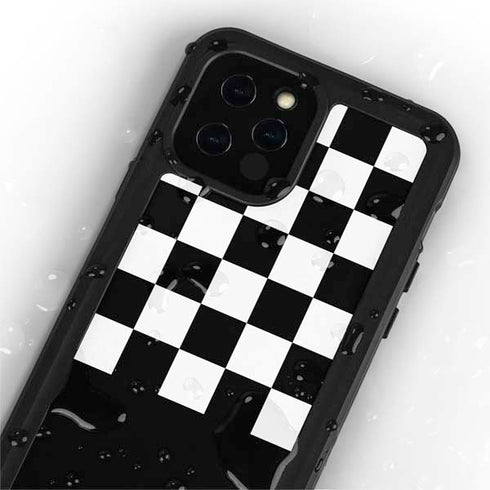Checkerboard Split iPhone 12 Pro Waterproof Case