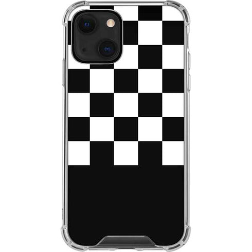 Checkerboard Split iPhone 13 Mini Clear Case