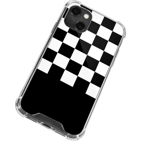 Checkerboard Split iPhone 13 Mini Clear Case