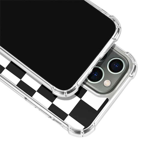 Checkerboard Split iPhone 13 Pro Clear Case