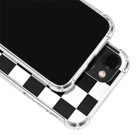 Checkerboard Split iPhone 14 Clear Case