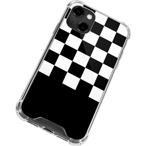 Checkerboard Split iPhone 14 Clear Case