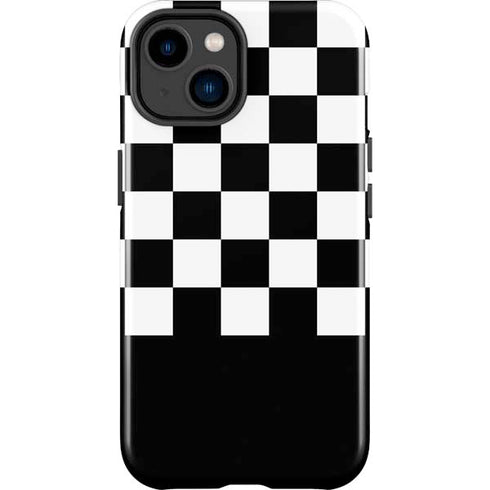 Checkerboard Split iPhone 14 Plus Impact Case