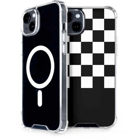 Checkerboard Split iPhone 15 Plus MagSafe Case