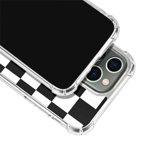 Checkerboard Split iPhone 15 Pro Clear Case