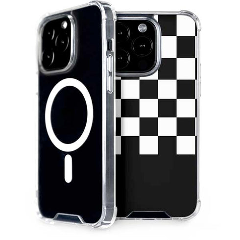 Checkerboard Split iPhone 15 Pro MagSafe Case
