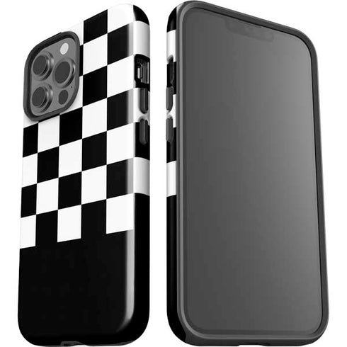Checkerboard Split iPhone 15 Pro Max Impact Case