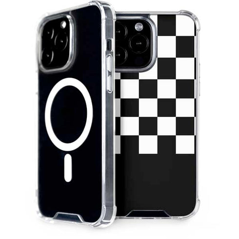 Checkerboard Split iPhone 15 Pro Max MagSafe Case