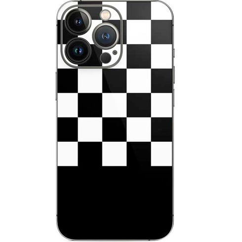 Checkerboard Split iPhone 14 Pro Skin